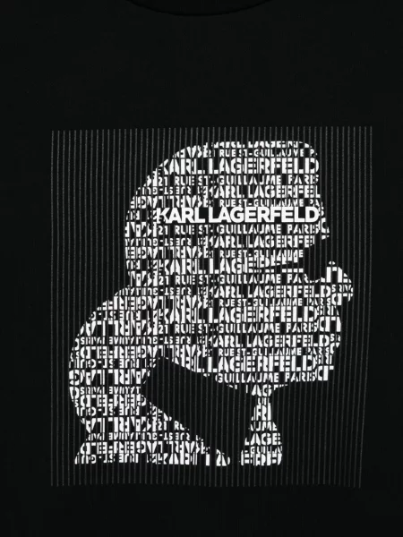 Grafic pulover Karl Lagerfeld cu imagine negru