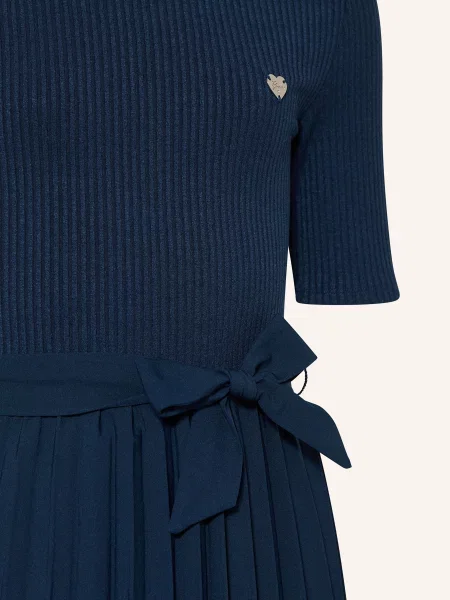 Guess Sukienka Z Mieszanki Materiałów blau granatowa