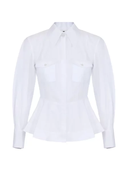 Cămașă Elisabetta Franchi din poplin alb