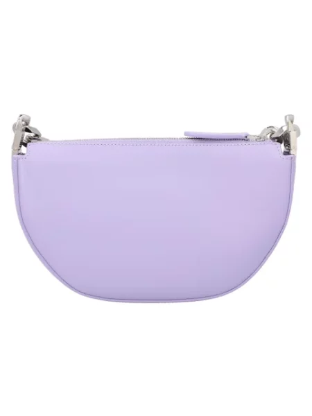 Torebka Burberry skórzana fioletowa