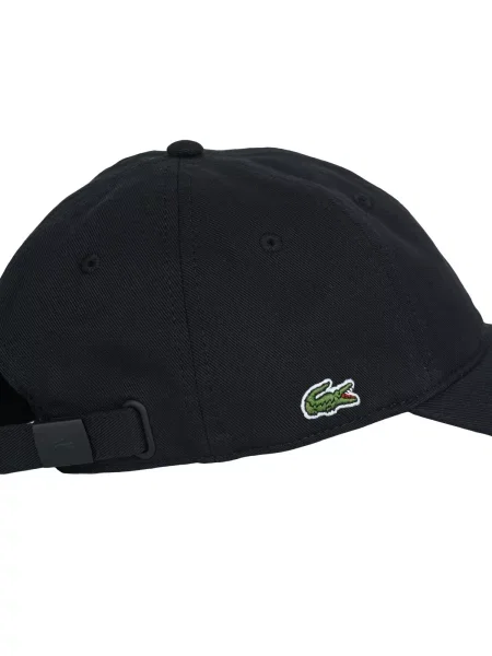 Șapcă Lacoste din țesătură twill negru