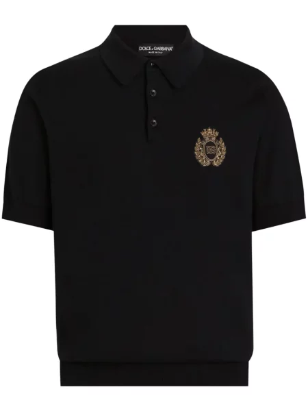 Polo Dolce & Gabbana cu broderie albastru