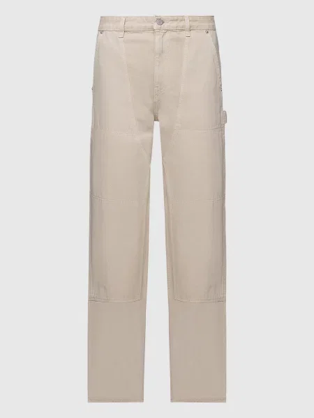 Джинси з нашивкою логотипа Helmut Lang бежеві