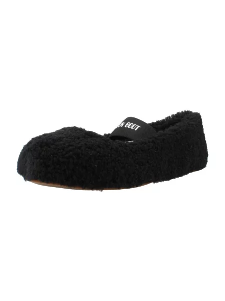 Pantofi Moon Boot din piele de oaie negru