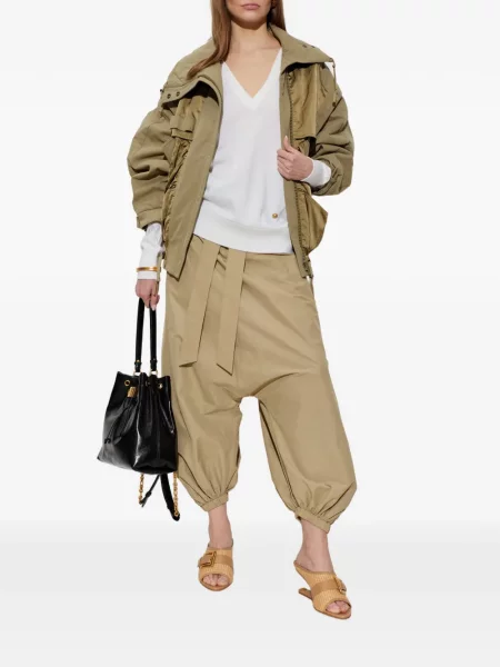 Pulover Balmain cu decolteu în V alb