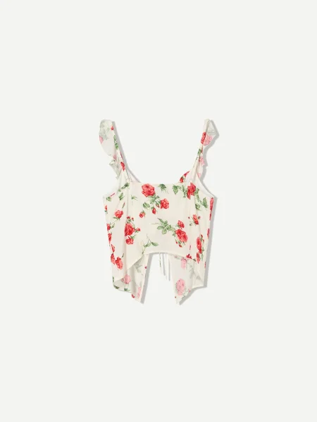 Top Bershka alb