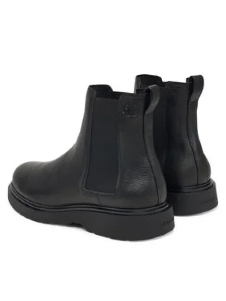 Calvin Klein Členková obuv s elastickým prvkom Combat Ess Chelsea Boot Lth čierna