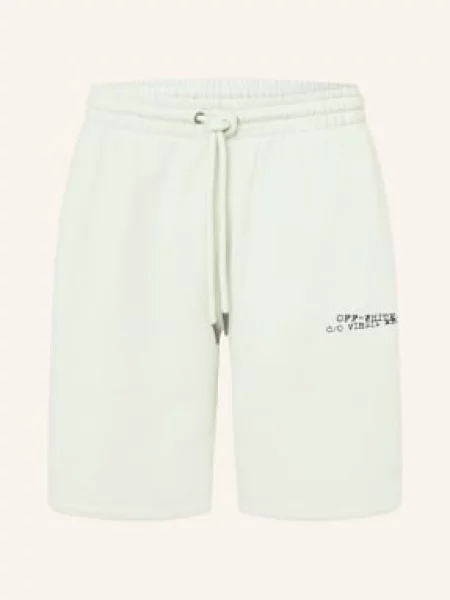 Off-White Šortky mátová / černá bílé