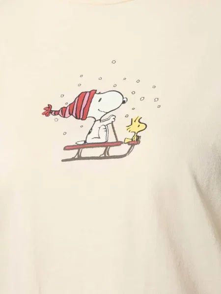 Góra od piżamy z nadrukiem Peanuts z czystej bawełny Jake*s Casual