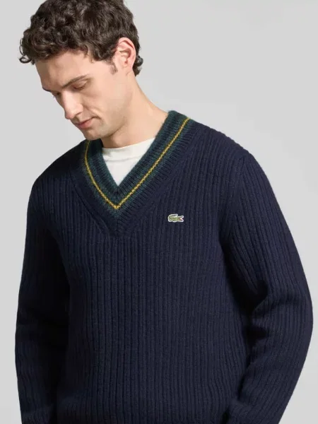Sweter Lacoste granatowy
