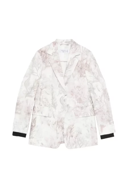 Sacou Max Mara cu model floral cu imagine alb