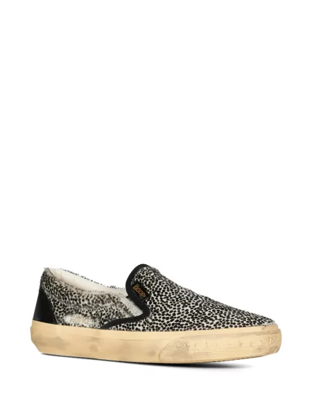 Κιλότα Golden Goose με σχέδιο με λεοπαρ μοτιβο slip-on λευκό