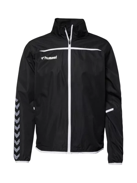 Hummel Jachetă de trening AUTHENTIC gri argintiu / negru / alb