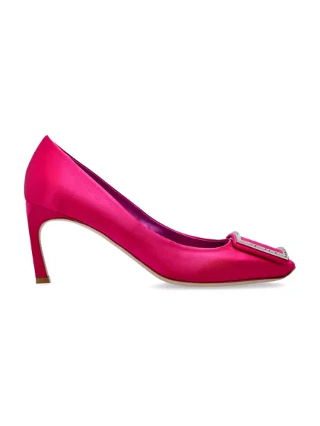 Czółenka Roger Vivier skórzana różowa