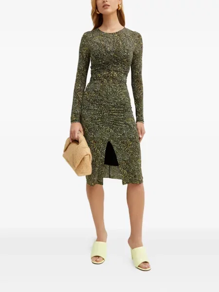 Fustă midi Isabel Marant până la genunchi verde