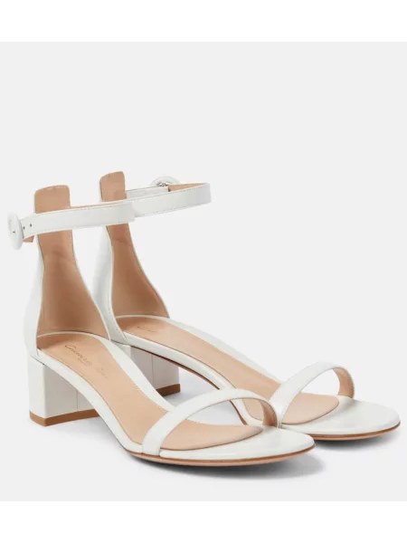 Sandale Gianvito Rossi din piele alb