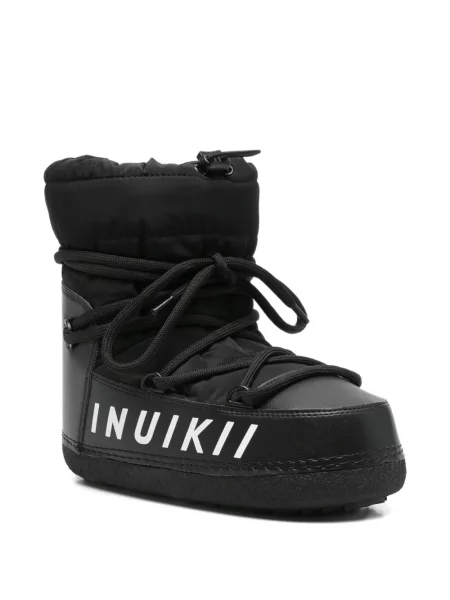 Botine Inuikii cu șireturi din dantelă negru