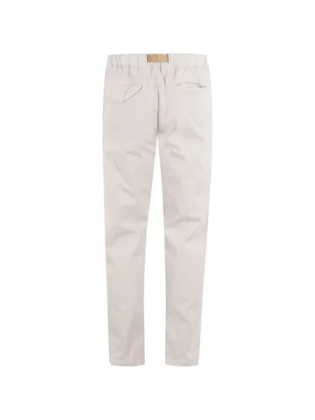 Cu centură pantaloni White Sand conici alb