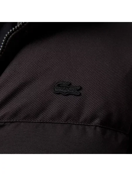 Lacoste Płaszcz Puchowy Z Kapturem czarny