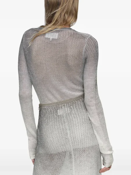 Прозрачен пуловер Maison Margiela сиво