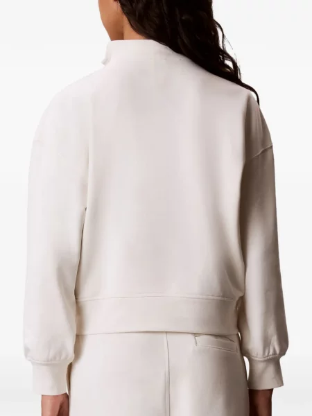Hanorac cu fermoar Calvin Klein cu broderie alb