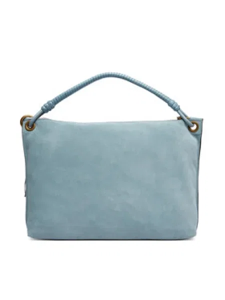 Tommy Hilfiger Táska Th Statement Leather Bag Suede Kék világoskék