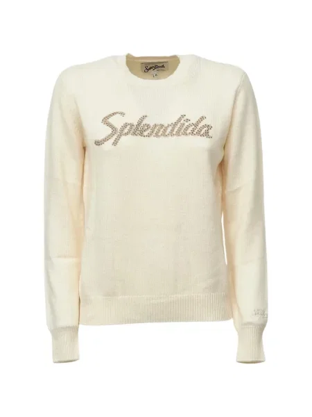Pulover Mc2 Saint Barth cu broderie alb