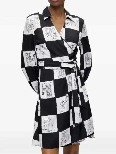 Rochie mini Karl Lagerfeld plic negru