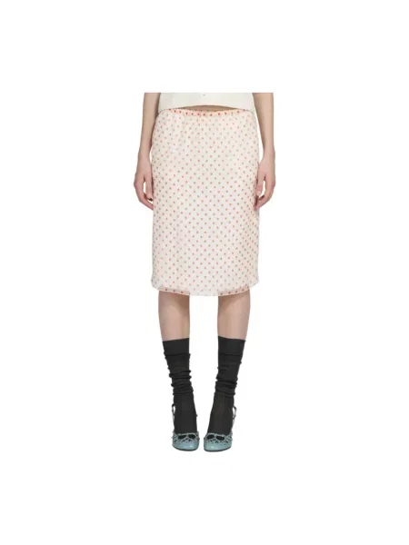Spódnica ołówkowa N°21 w grochy beżowa