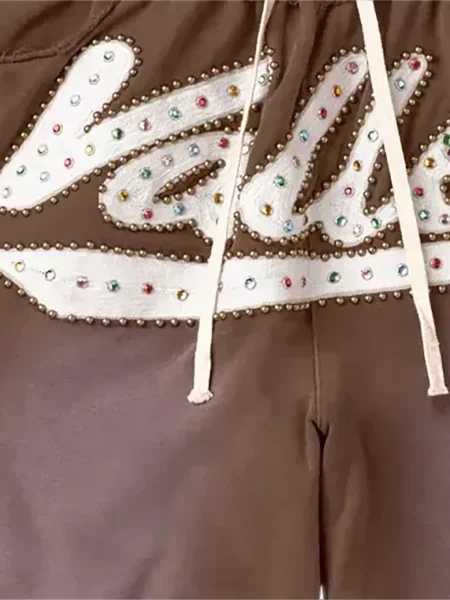 Stras pantaloni scurți Vale maro
