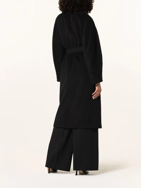 Max Mara Płaszcz Wełniany Madame schwarz czarny