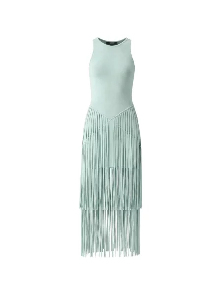 Rochie Toccin cu franjuri verde