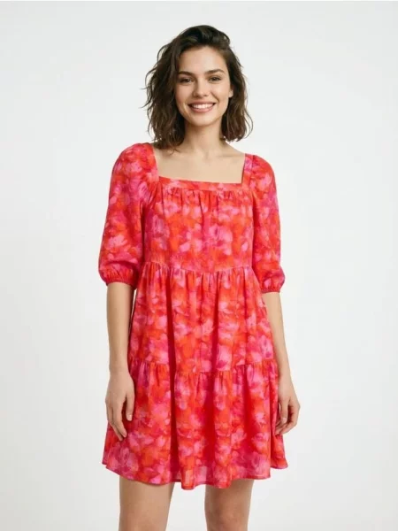 Мінісукня з квітковим принтом різнобарвний