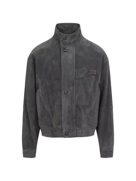 Geanta de piele Giorgio Armani gri