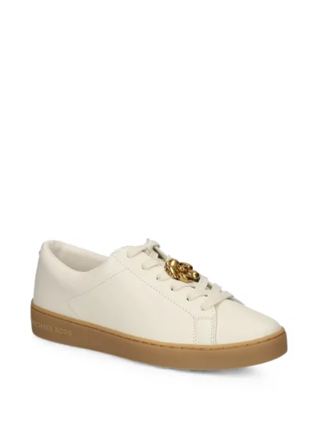 Balerini Michael Michael Kors din piele cu model floral maro