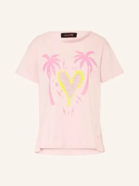 Miss Goodlife Koszulka Z Kamieniami Ozdobnymi rosa żółta