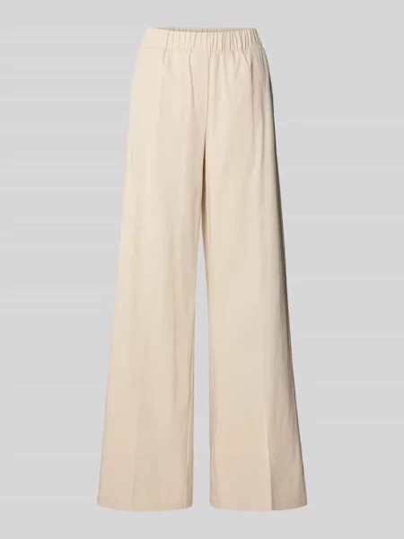 Spodnie materiałowe z szeroką nogawką i lamowanymi z tyłu model ‘Mucia’ Opus Pants białe