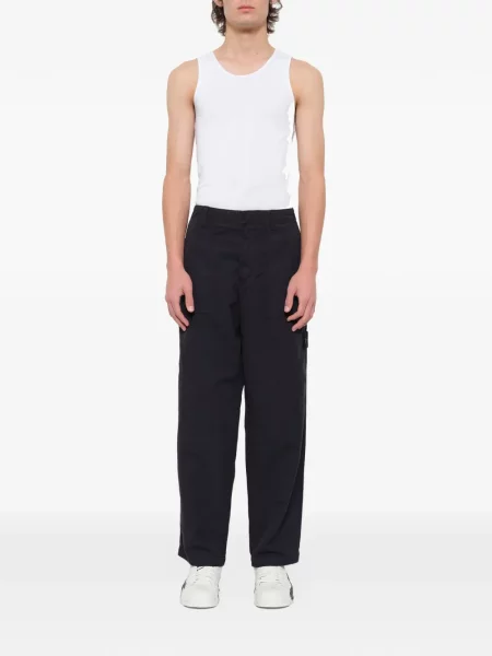 Pantaloni cargo Stone Island cu strasuri albastru