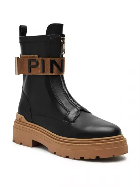 Pinko De piele botine MIA 13 negru