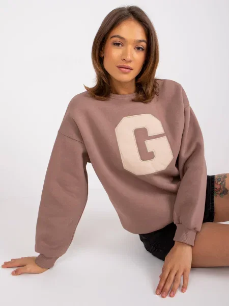 Hanorac crewneck Fashionhunters maro