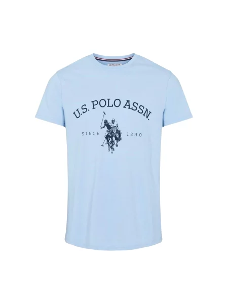 U.S. POLO ASSN. Tričko Archibald námořnická modř / světlemodrá