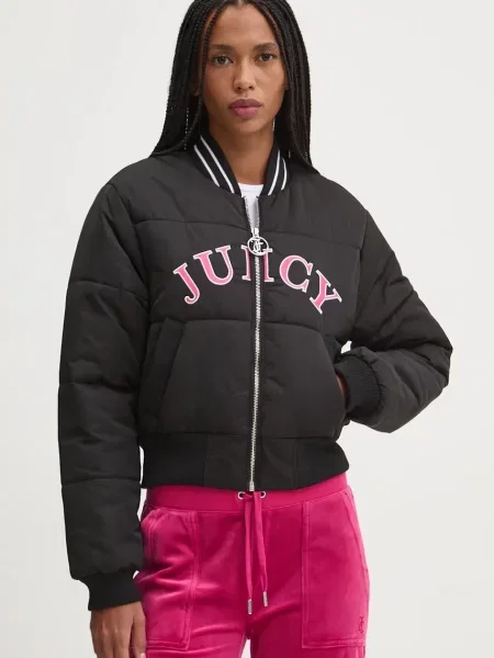 Juicy Couture kurtka bomber KELSEY PUFFER przejściowa czarny