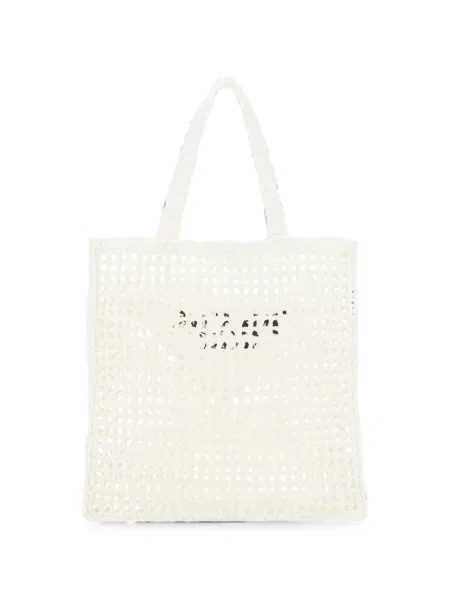 Geantă shopper Prada cu autograf alb