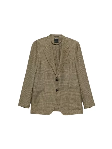 Garnitur Zegna elegancki brązowy