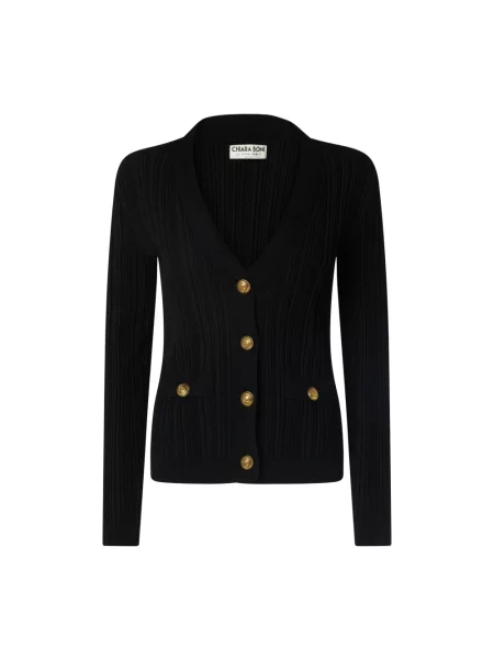 Sweter Chiara Boni z dekoltem w serek czarny