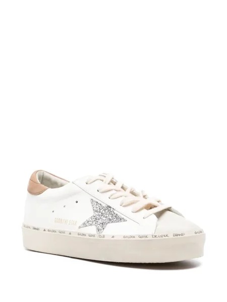 Маратонки Golden Goose Hi Star с връзки с дантела бяло