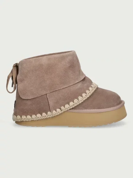 Mou Platform Boot Suede Folding снігові чоботи замшеві