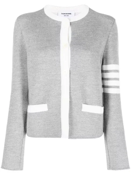 Cardigan Thom Browne cu dungi gri