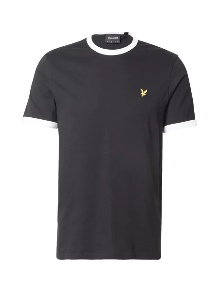 Lyle & Scott Tricou Ringer galben auriu / negru alb