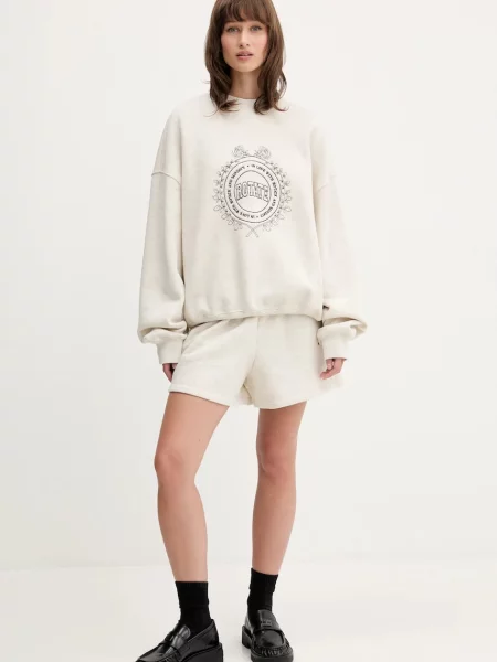 Шорти Rotate меланж висока посадка бежевий